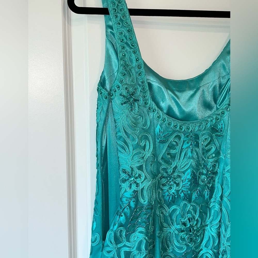 Sue Wong Nocturne Beaded Embroidered Dress Beautiful Seafoam Green Size 8 - Picture 6 of 10
